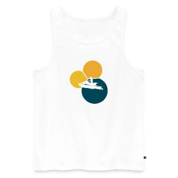 Jet ski, wakeskating, motoneige - Débardeur bio Premium Homme - blanc - Devant - Michal (187cm)