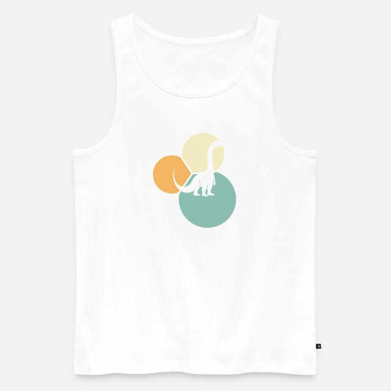 Urzeit Rex Dinosaurier - Männer Premium Bio Tank Top - Weiß