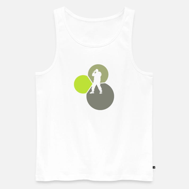 Rap MC DJ - Männer Premium Bio Tank Top - Weiß