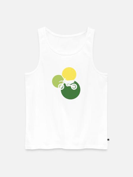 Motorrad Stunt - Männer Premium Bio Tank Top - Weiß