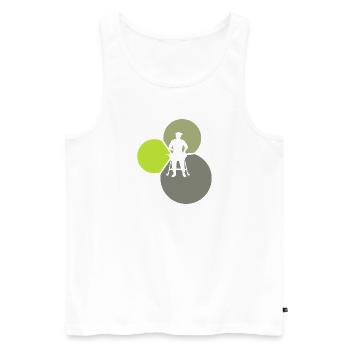 BBQ GrillMeister Grillades - Débardeur bio Premium Homme - blanc - Devant - Michal (187cm)