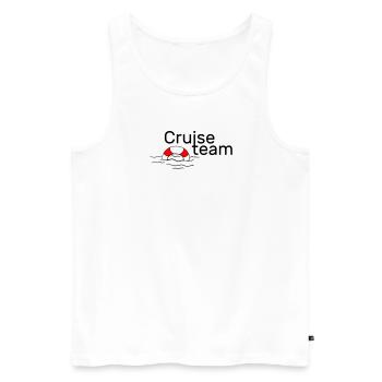 Cruiseteam - Männer Premium Bio Tank Top - Weiß - Vorne - Michal (187cm)