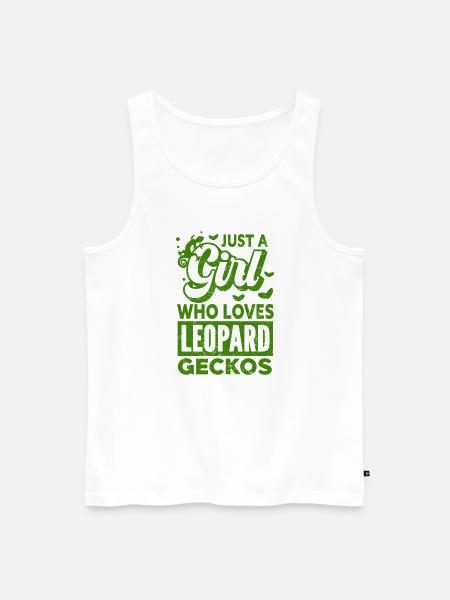 Gecko - Amphibie Tier - Männer Premium Bio Tank Top - Weiß