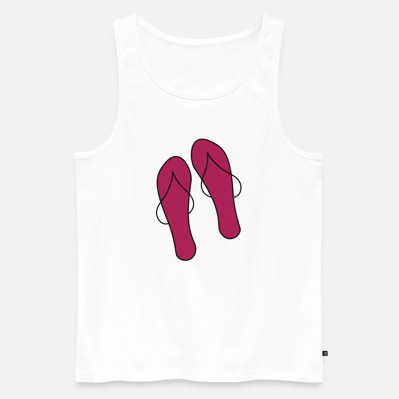 flipflops - Männer Premium Bio Tank Top - Weiß