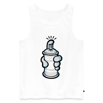 Cartoon paint spray - Männer Premium Bio Tank Top - Weiß - Vorne - AI Model Male 178 light (178cm)