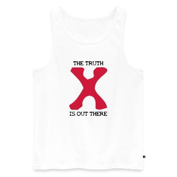 the Truth is out there - Débardeur bio Premium Homme - blanc - Devant - AI Model Male 178 light (178cm)
