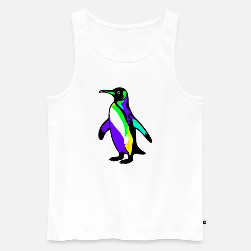 Pinguin - Männer Premium Bio Tank Top - Weiß