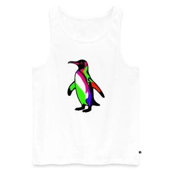Penguin - Men's Premium Organic Tank Top - white - Front - Michal (187cm)