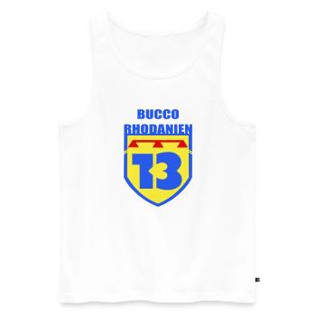 Bucco Rhôdanien - Männer Premium Bio Tank Top - Weiß - Vorne - Michal (187cm)