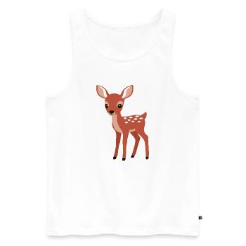 Style minimaliste curieux et curieux - Débardeur bio Premium Homme - blanc - Devant - Michal (187cm)