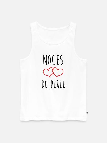 Pearl Wedding 30 Years - Men's Premium Organic Tank Top - white