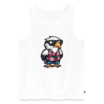 Vacances Eagle Comic - Débardeur bio Premium Homme - blanc - Devant - Michal (187cm)