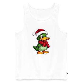 Weihnachten Entchen - Männer Premium Bio Tank Top - Weiß - Vorne - Michal (187cm)