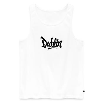 Dublin - Männer Premium Bio Tank Top - Weiß - Vorne - AI Model Male 178 light (178cm)