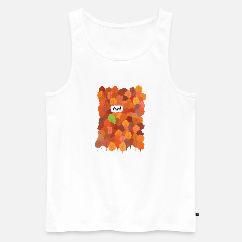Baum hat Herbst verpennt - Männer Premium Bio Tank Top - Weiß