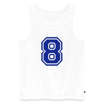8 - Men's Premium Organic Tank Top - white - Front - Michal (187cm)