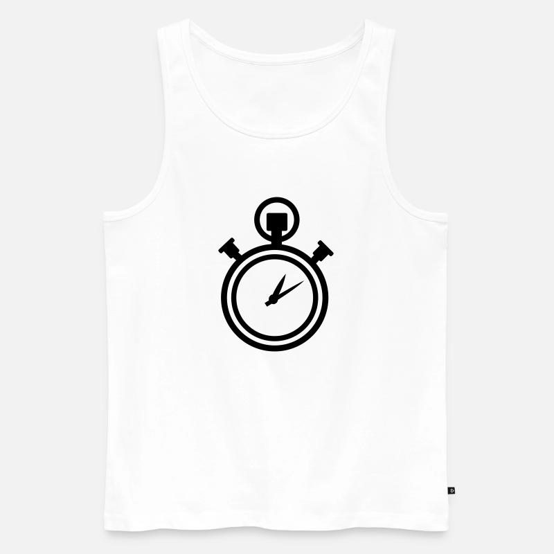 Uhr - Männer Premium Bio Tank Top - Weiß