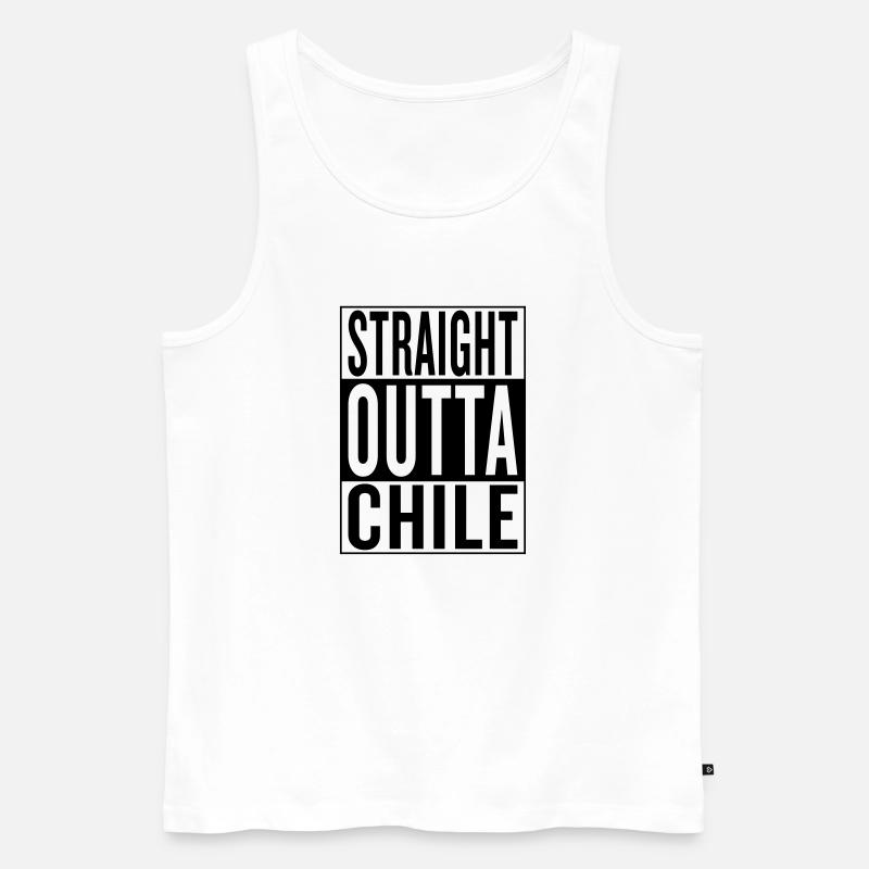 Chile - Männer Premium Bio Tank Top - Weiß