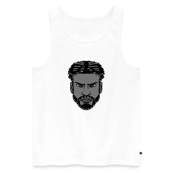 man face head piss on boy serious bl - Men's Premium Organic Tank Top - white - Front - AI Model Male 178 light (178cm)