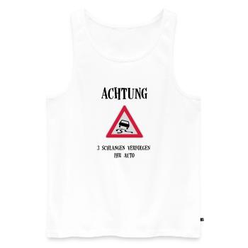 3 Schlangen - Männer Premium Bio Tank Top - Weiß - Vorne - Michal (187cm)