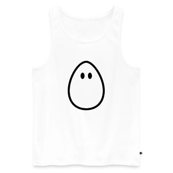 Egg - Men's Premium Organic Tank Top - white - Front - Michal (187cm)