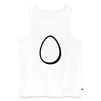 Egg - Men's Premium Organic Tank Top - white - Front - Michal (187cm)