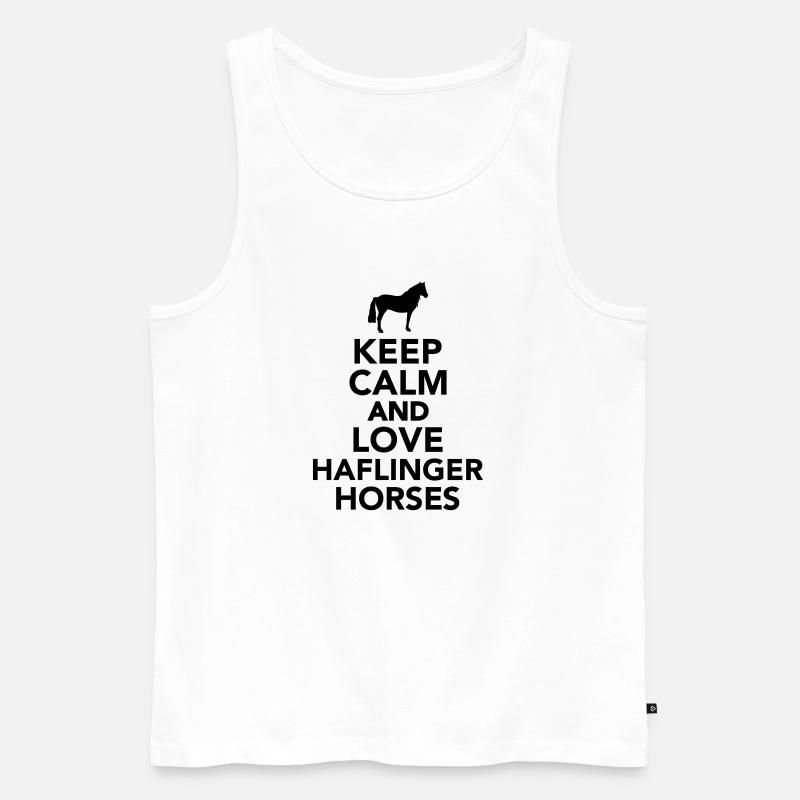 Haflinger - Männer Premium Bio Tank Top - Weiß