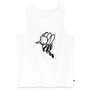 Biene fliegen süss - Männer Premium Bio Tank Top - Weiß - Vorne - Michal (187cm)