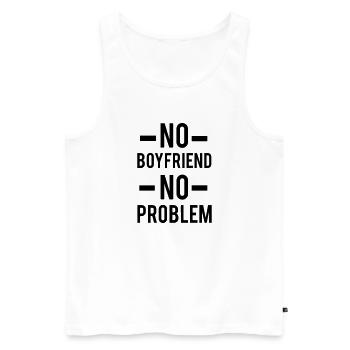 No Boyfriend - Débardeur bio Premium Homme - blanc - Devant - Michal (187cm)