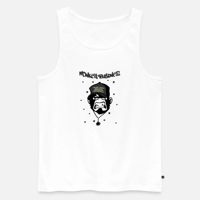Monkey Businez - Männer Premium Bio Tank Top - Weiß