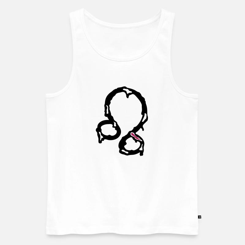 Sternzeichen Löwe - Männer Premium Bio Tank Top - Weiß