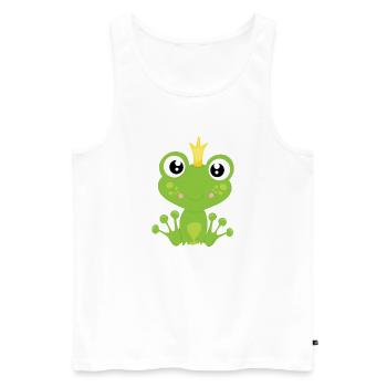 Roi grenouille - Débardeur bio Premium Homme - blanc - Devant - Michal (187cm)
