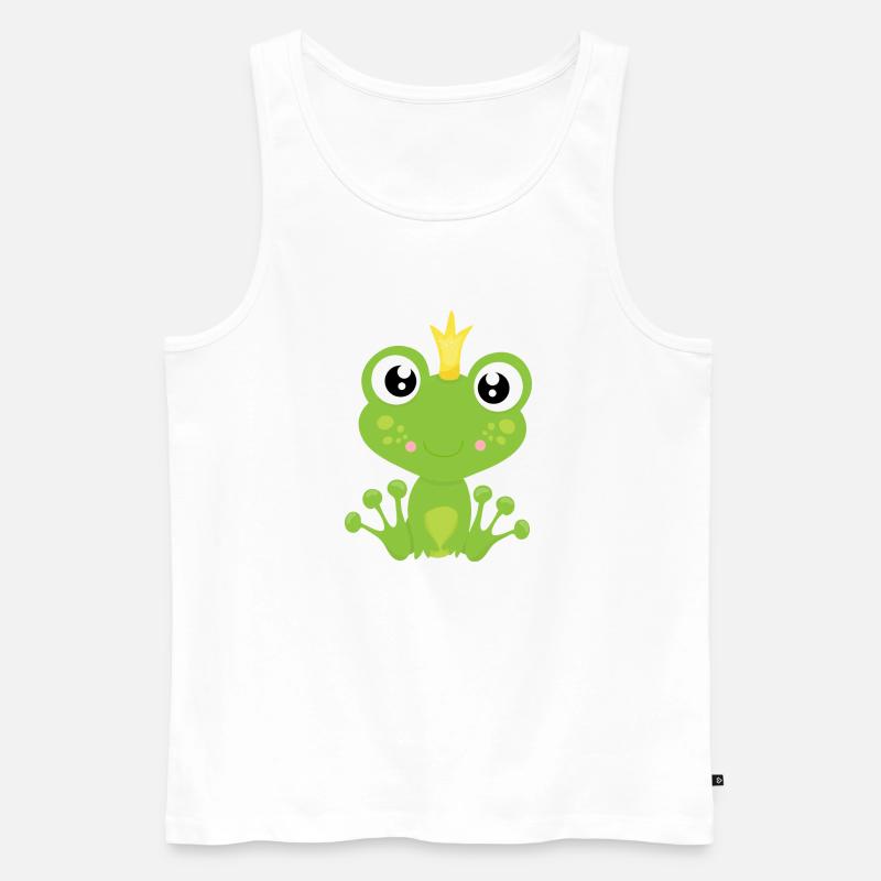 Froschkönig - Männer Premium Bio Tank Top - Weiß