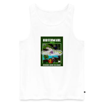 Hirtenwahl - Szene 01 - Mietling vs. guter Hirte - Männer Premium Bio Tank Top - Weiß - Vorne - AI Model Male 178 light (178cm)