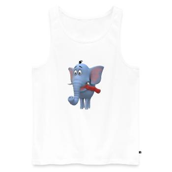 Elephant Baby Kind - Männer Premium Bio Tank Top - Weiß - Vorne - AI Model Male 178 light (178cm)