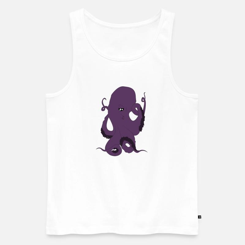 Oktopus - Männer Premium Bio Tank Top - Weiß