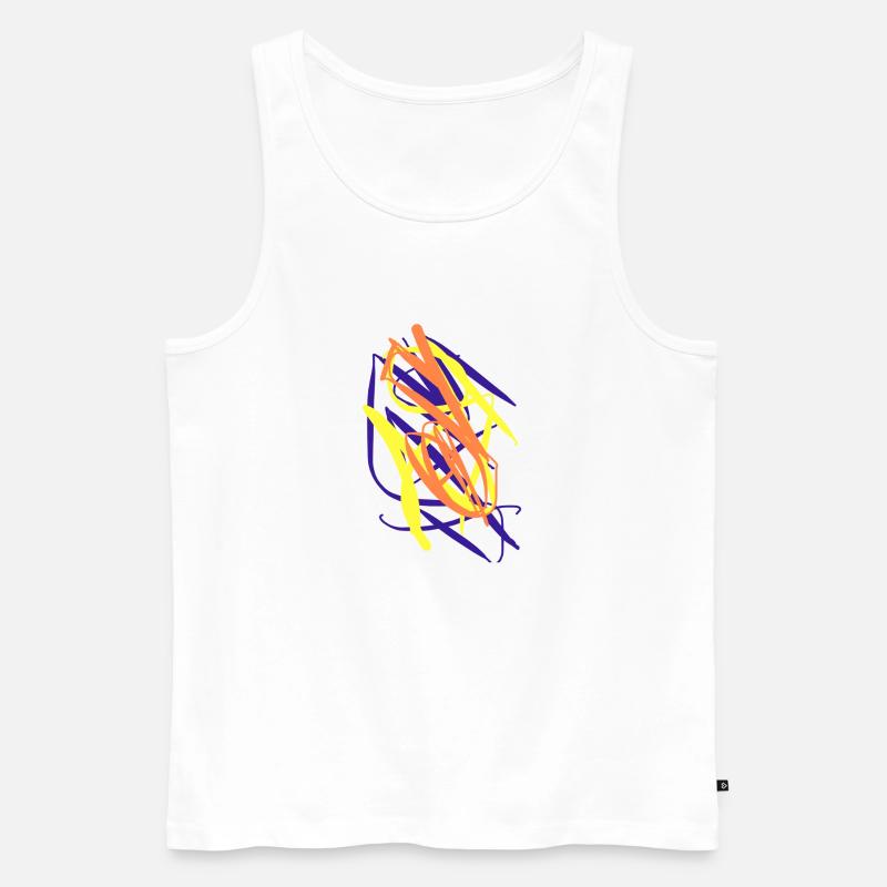 Abstract Abstrakt Abstrait - Männer Premium Bio Tank Top - Weiß