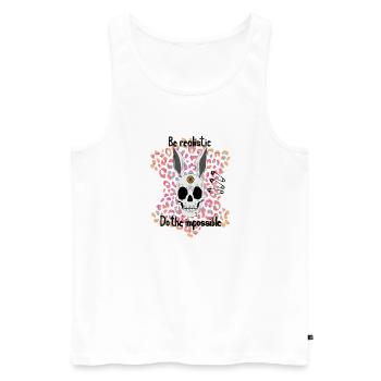 punk not 01 - Men's Premium Organic Tank Top - white - Front - Michal (187cm)