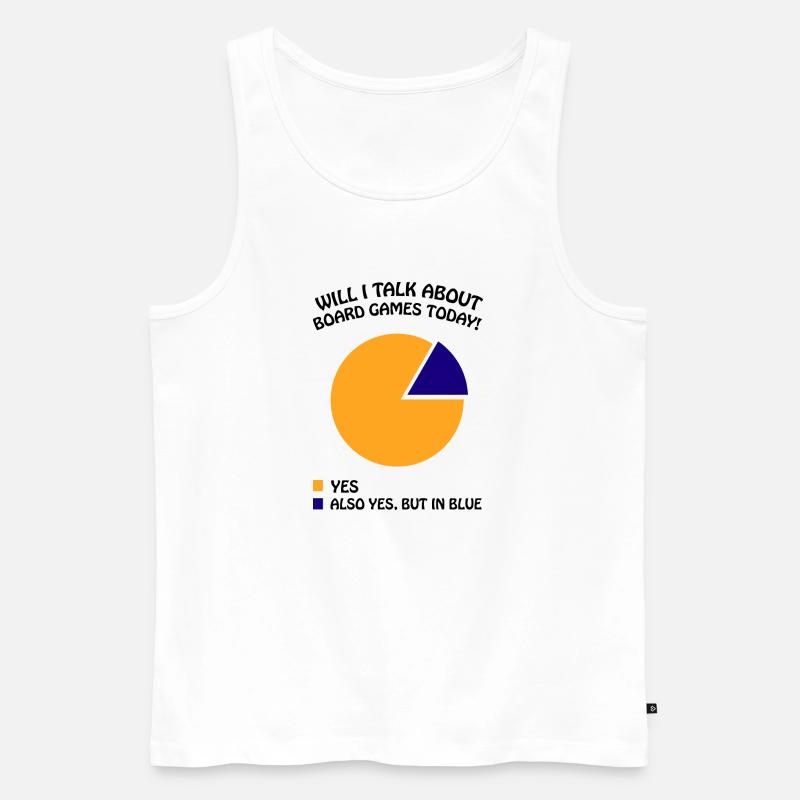 boardgame chess backgammon game night - Männer Premium Bio Tank Top - Weiß