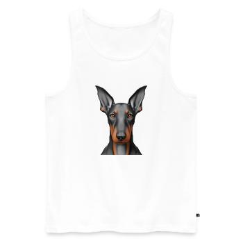Doberman Trainer Doberman Dog Doberman Puppy - Men's Premium Organic Tank Top - white - Front - AI Model Male 178 light (178cm)