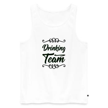 drinking team - Men's Premium Organic Tank Top - white - Front - AI Model Male 178 light (178cm)