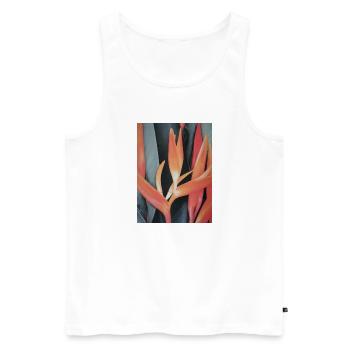 Bunte Blätter - Männer Premium Bio Tank Top - Weiß - Vorne - Michal (187cm)
