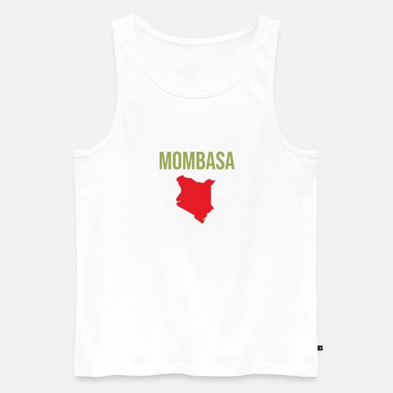 Mombasa - Männer Premium Bio Tank Top - Weiß