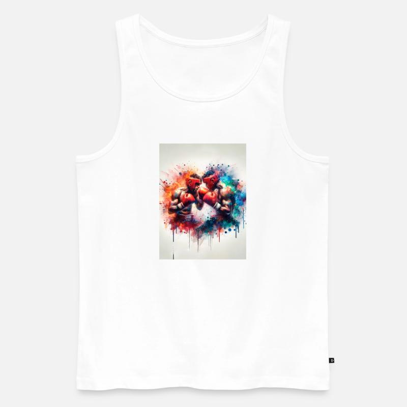Boxkampf - Männer Premium Bio Tank Top - Weiß