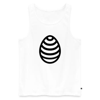 Easter Egg - Men's Premium Organic Tank Top - white - Front - AI Model Male 178 light (178cm)
