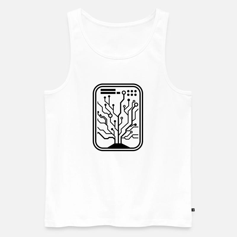 micro chip - Männer Premium Bio Tank Top - Weiß