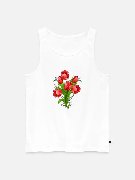 Blumen - Männer Premium Bio Tank Top - Weiß
