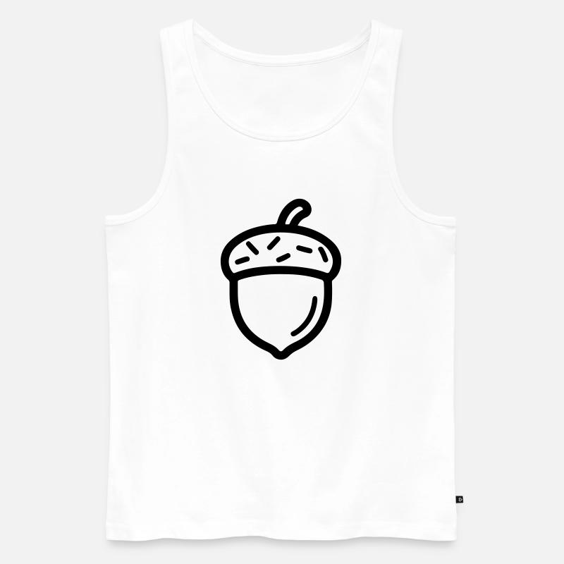 Eichel Herbst Symbol - Männer Premium Bio Tank Top - Weiß