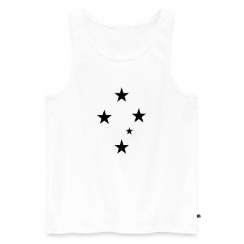 Kreuz des Südens - Männer Premium Bio Tank Top - Weiß - Vorne - Michal (187cm)