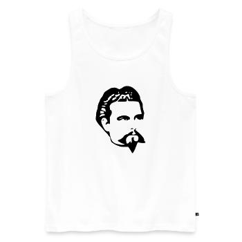 Ludwig II - Men's Premium Organic Tank Top - white - Front - AI Model Male 178 light (178cm)
